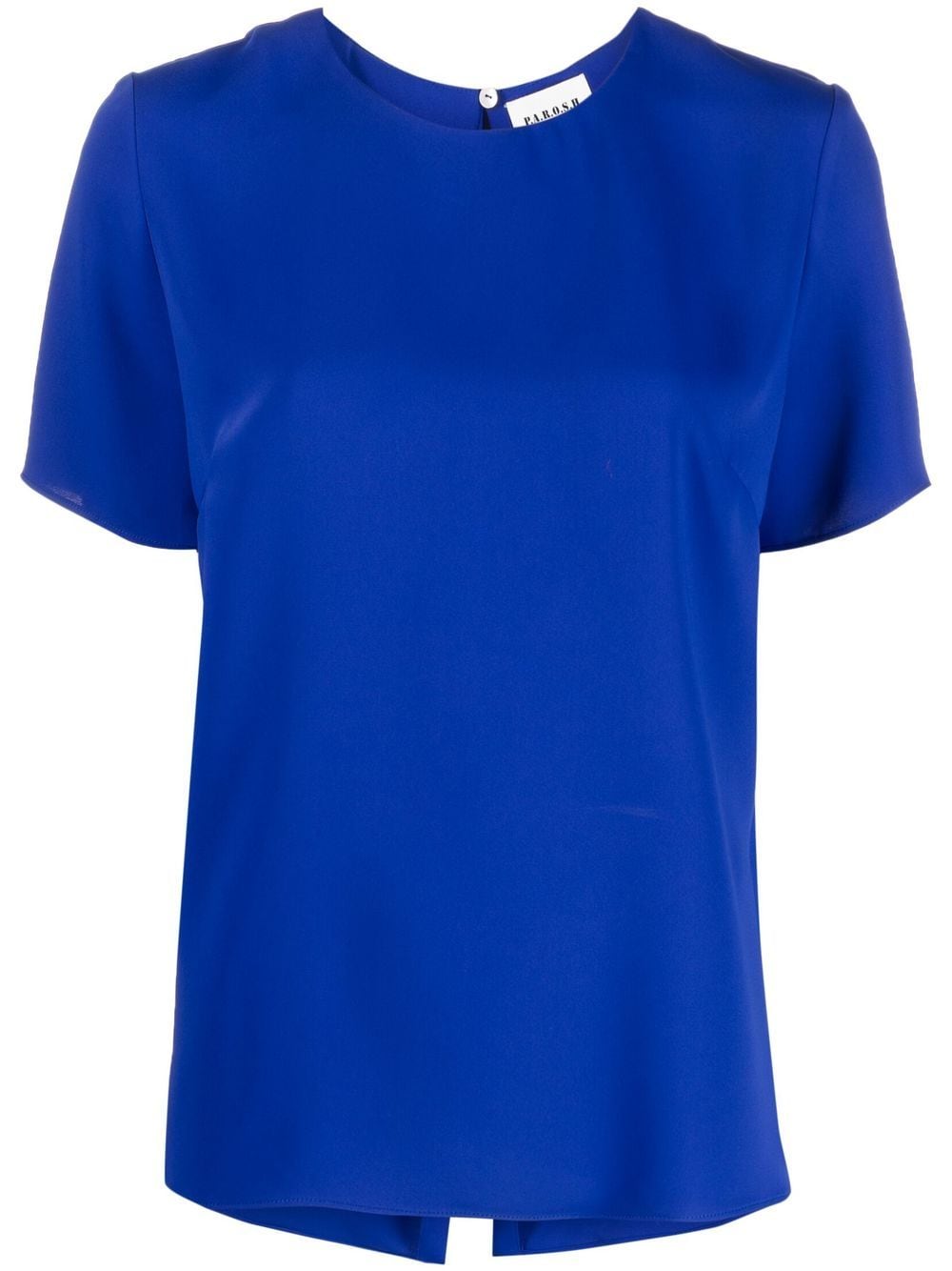 Blue short-sleeve blouse