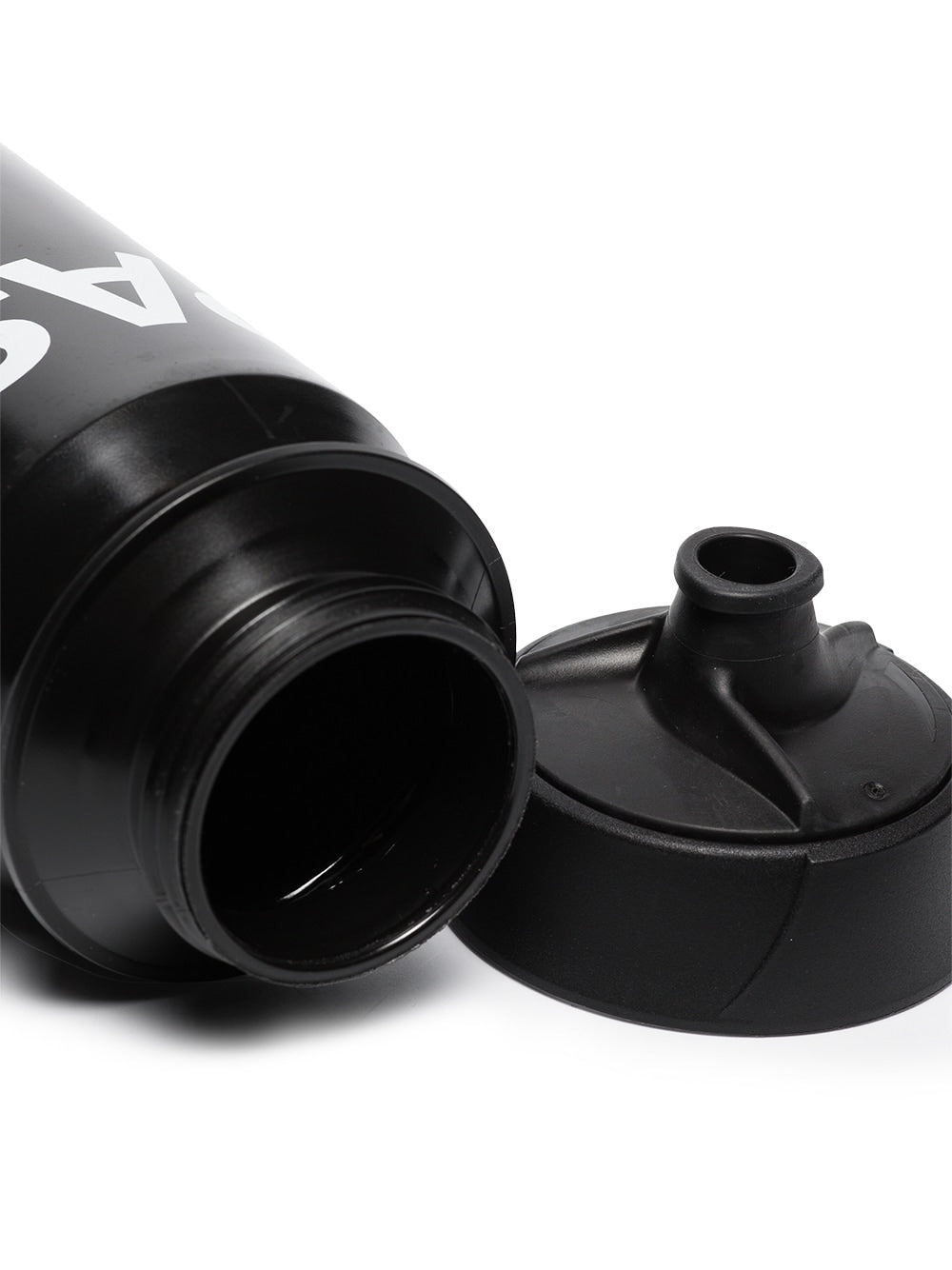Black plastic bidon logo-print water bottle (500ml)