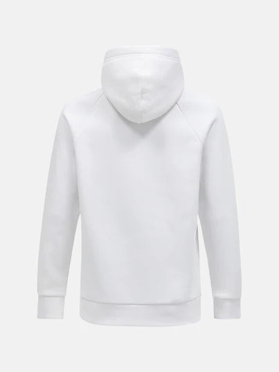 White sweatshirt with front logo