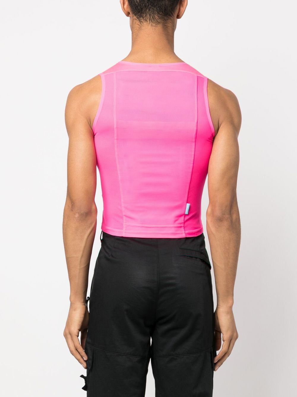 Bubblegam pink sleeveless cropped tank top