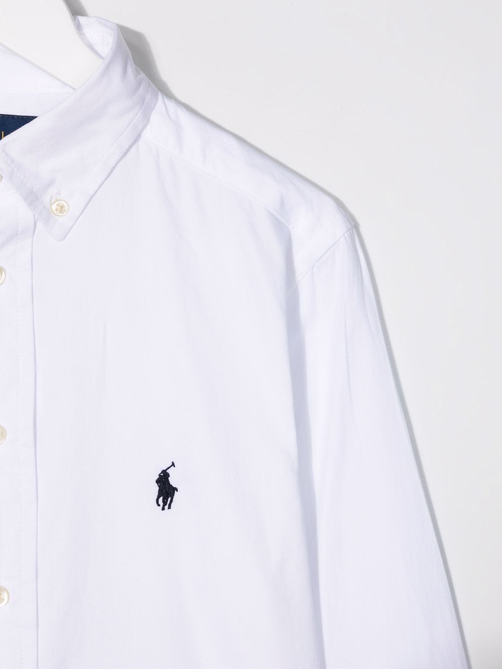 Camicia button-down con logo Pony in cotone bianco