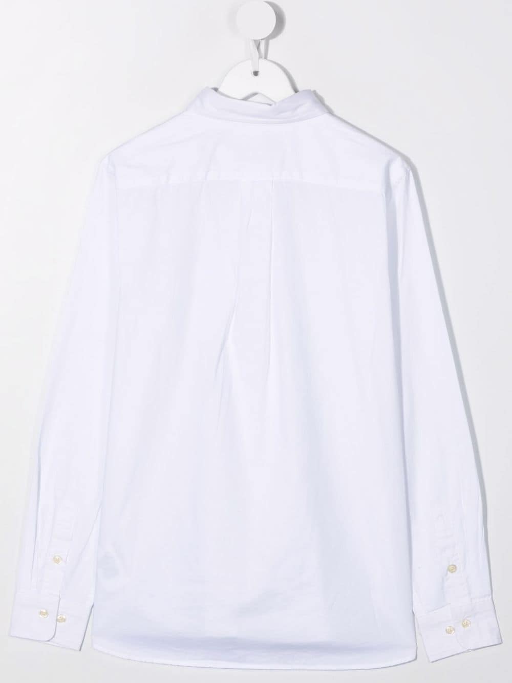 White cotton Pony logo button-down shirt
