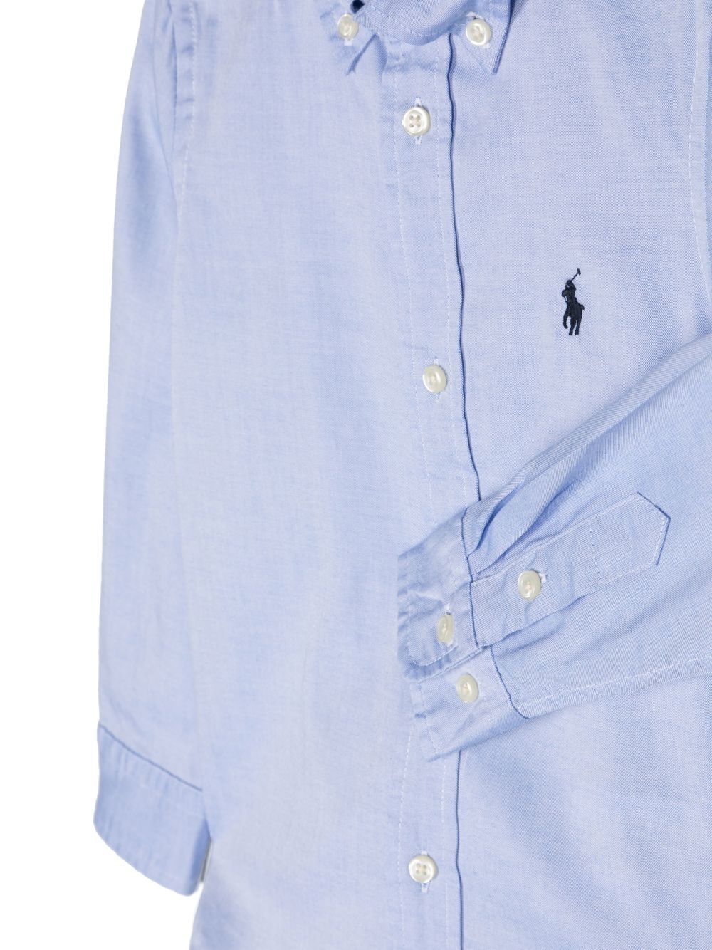 Logo-embroidered button-down shirt