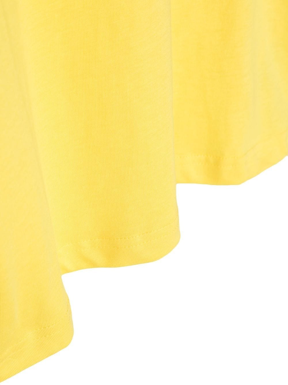 T-shirt gialla a maniche corte con stampa logo