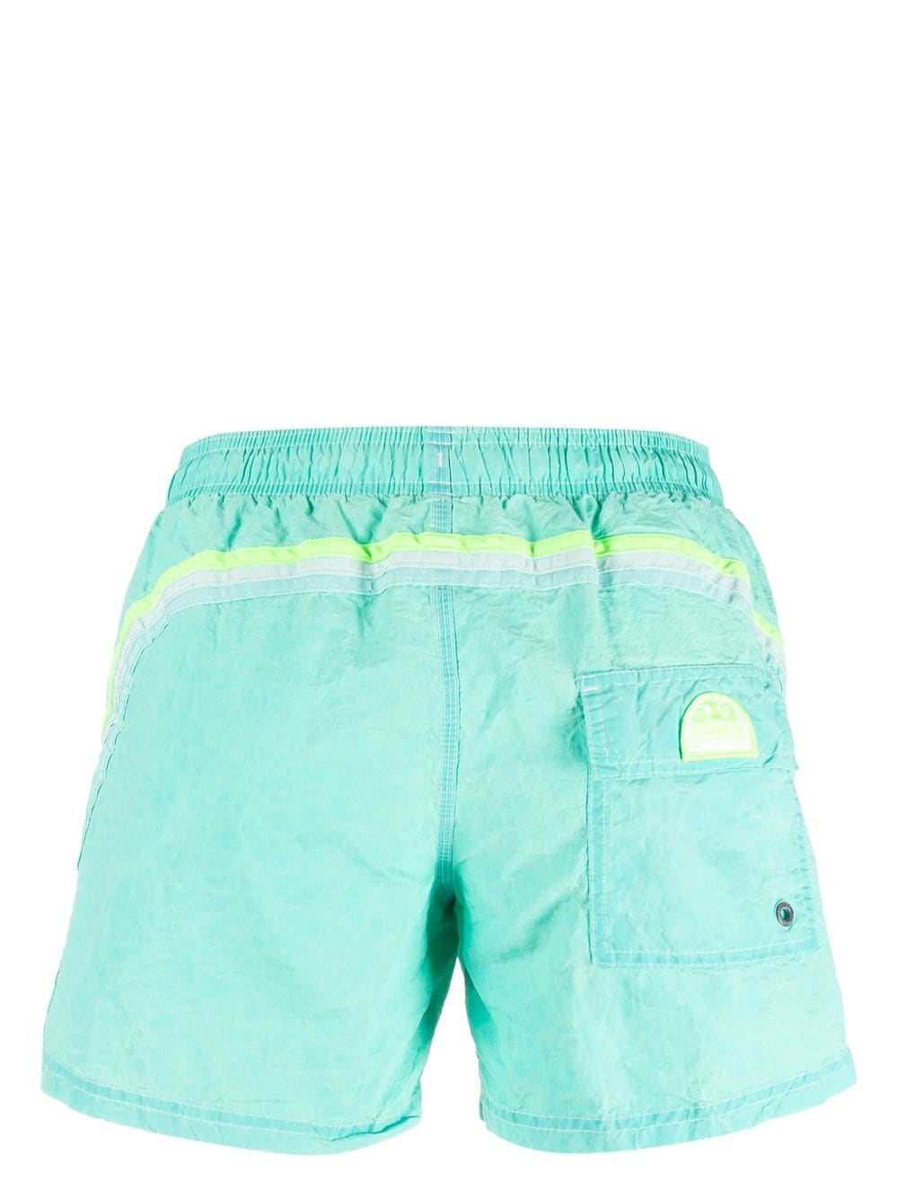 Light blue plaid swim shorts