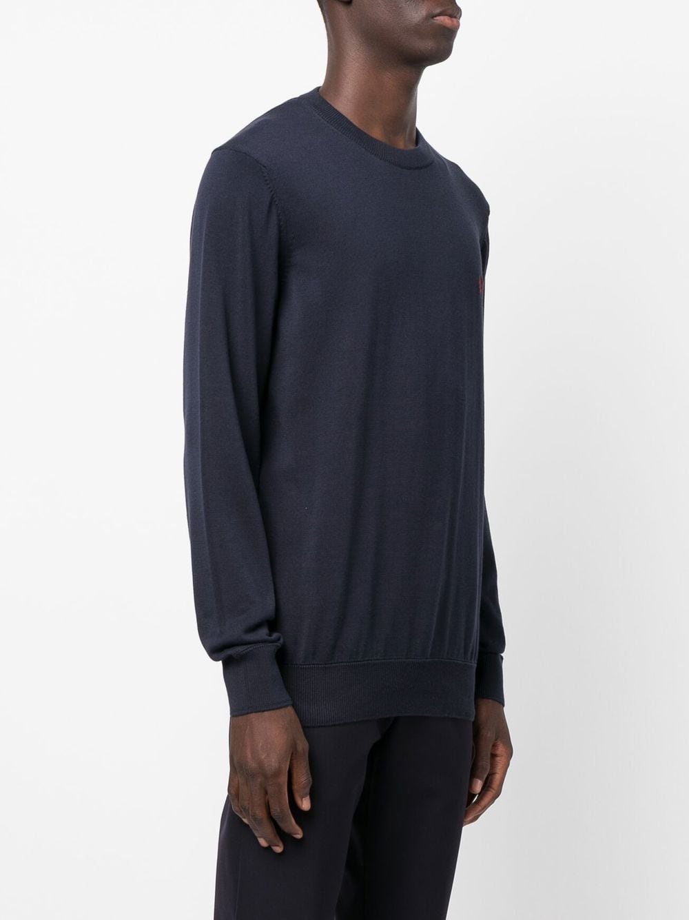 Fine-knit cotton jumper