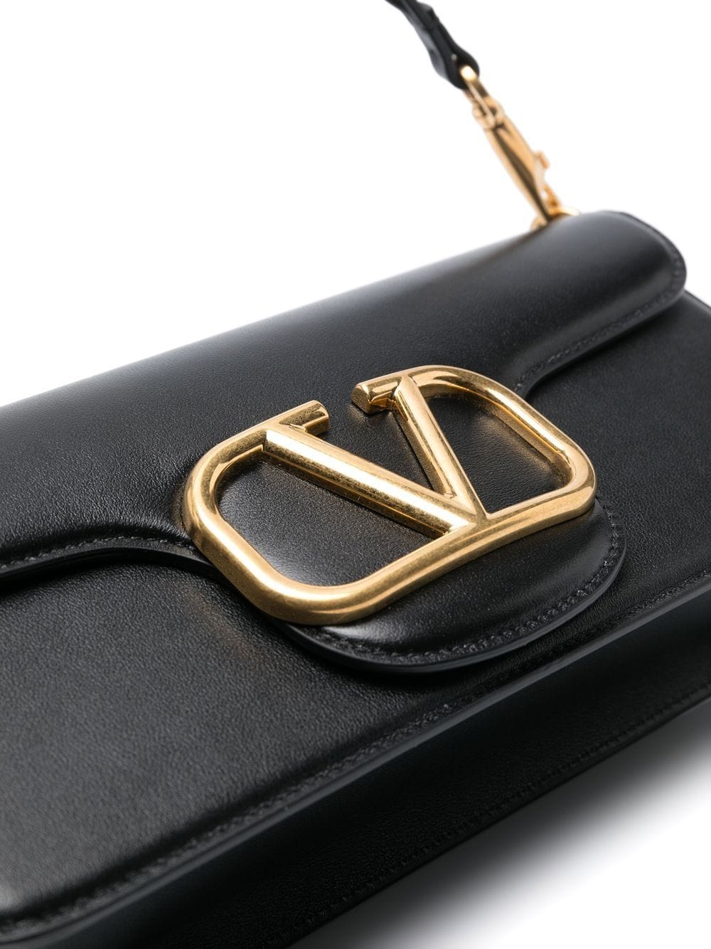 Locò signature VLogo-plaque shoulder bag