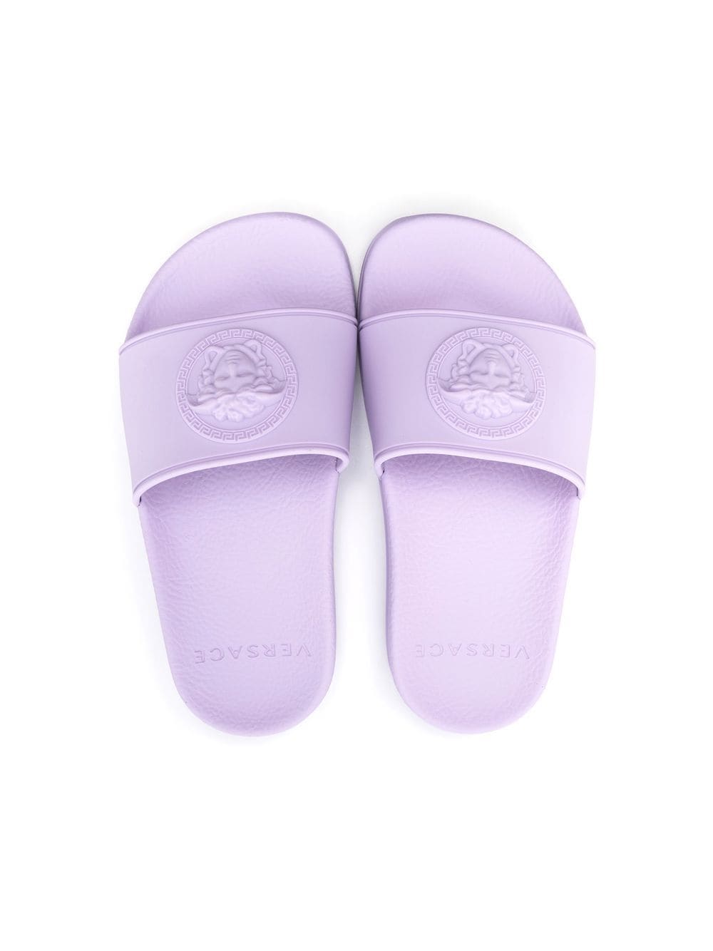 Lilac medusa Head-detail open-toe sandals