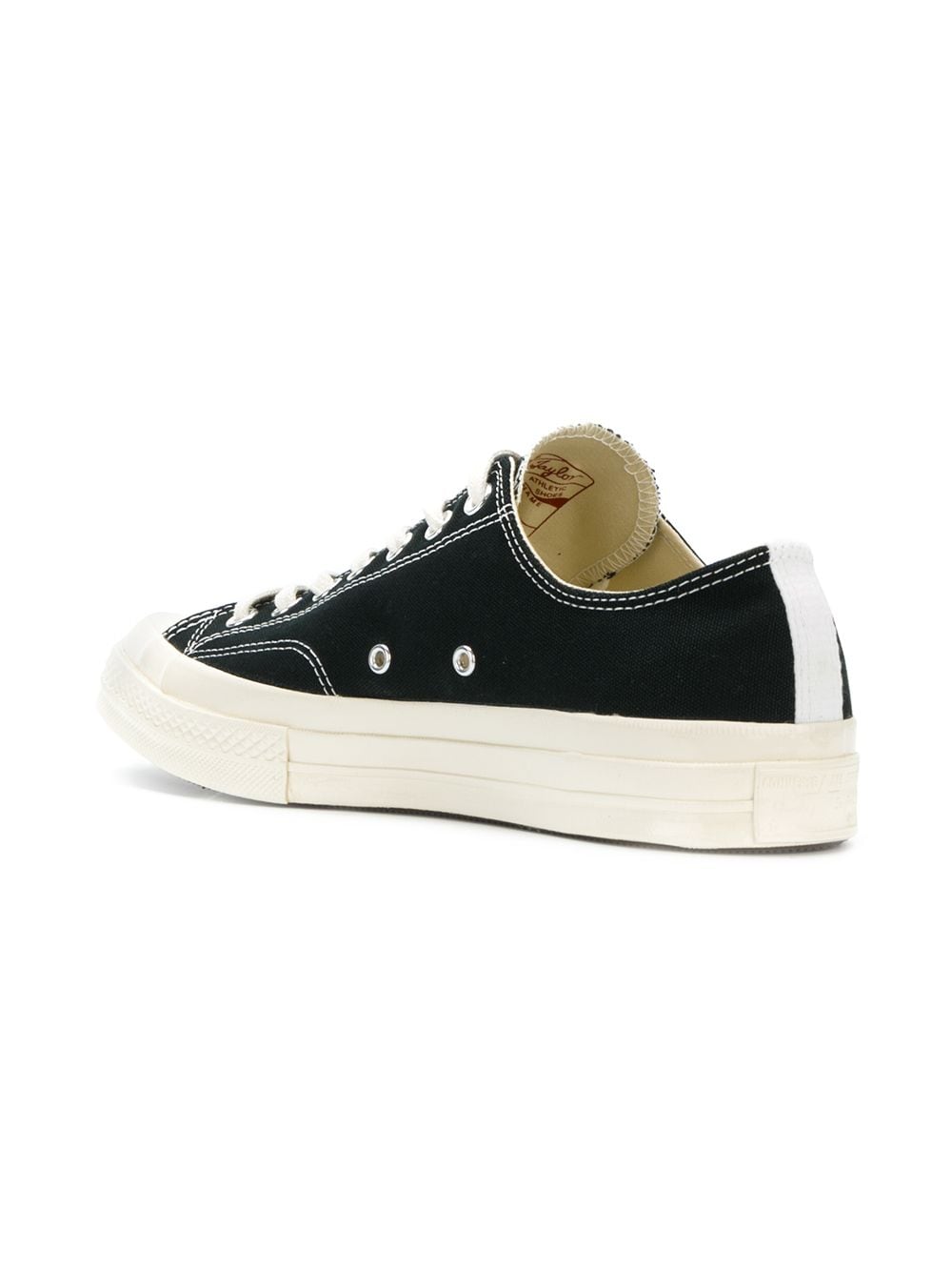 Converse x CDG<BR/>Low black sneakers with heart application