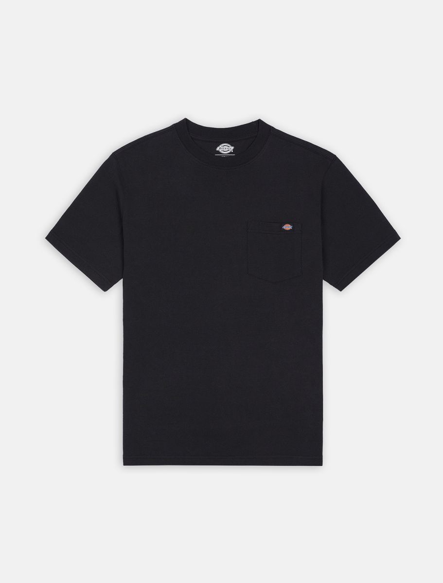 Black short-sleeved porterdale pocket t-shirt