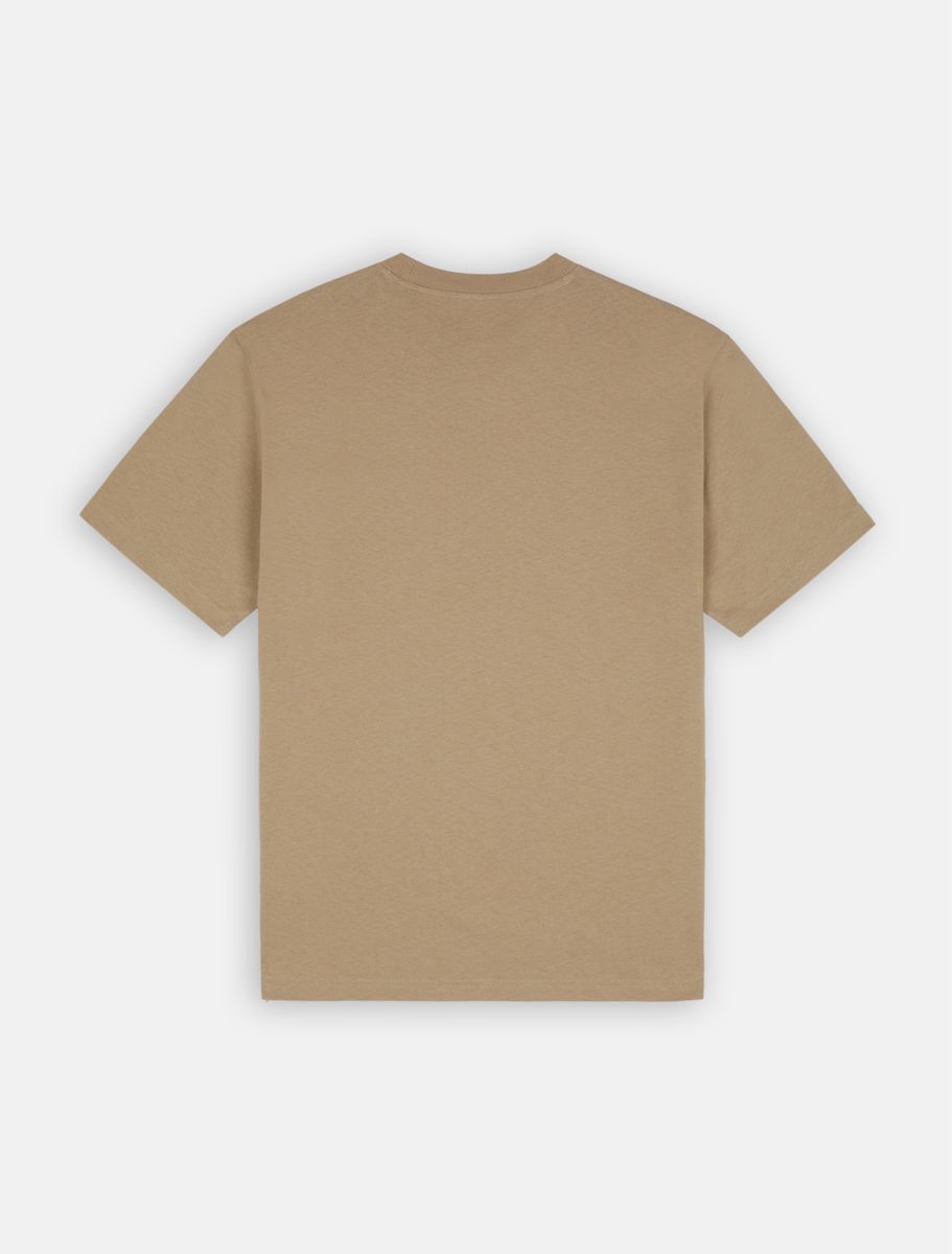 Beige short-sleeved porterdale pocket t-shirt