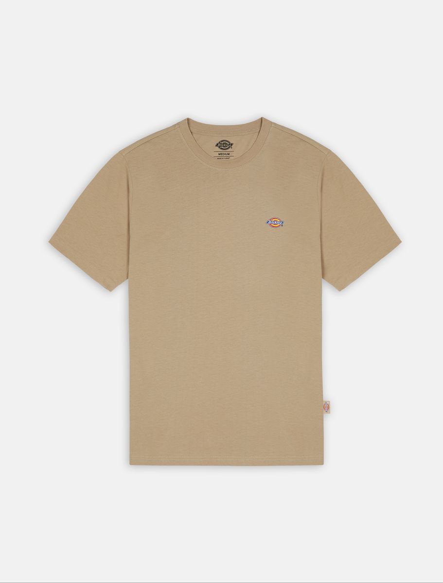 T-shirt a maniche corte in acero beige