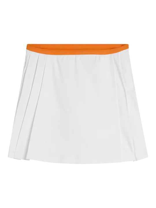 White/ orange Sierra pleat skirt