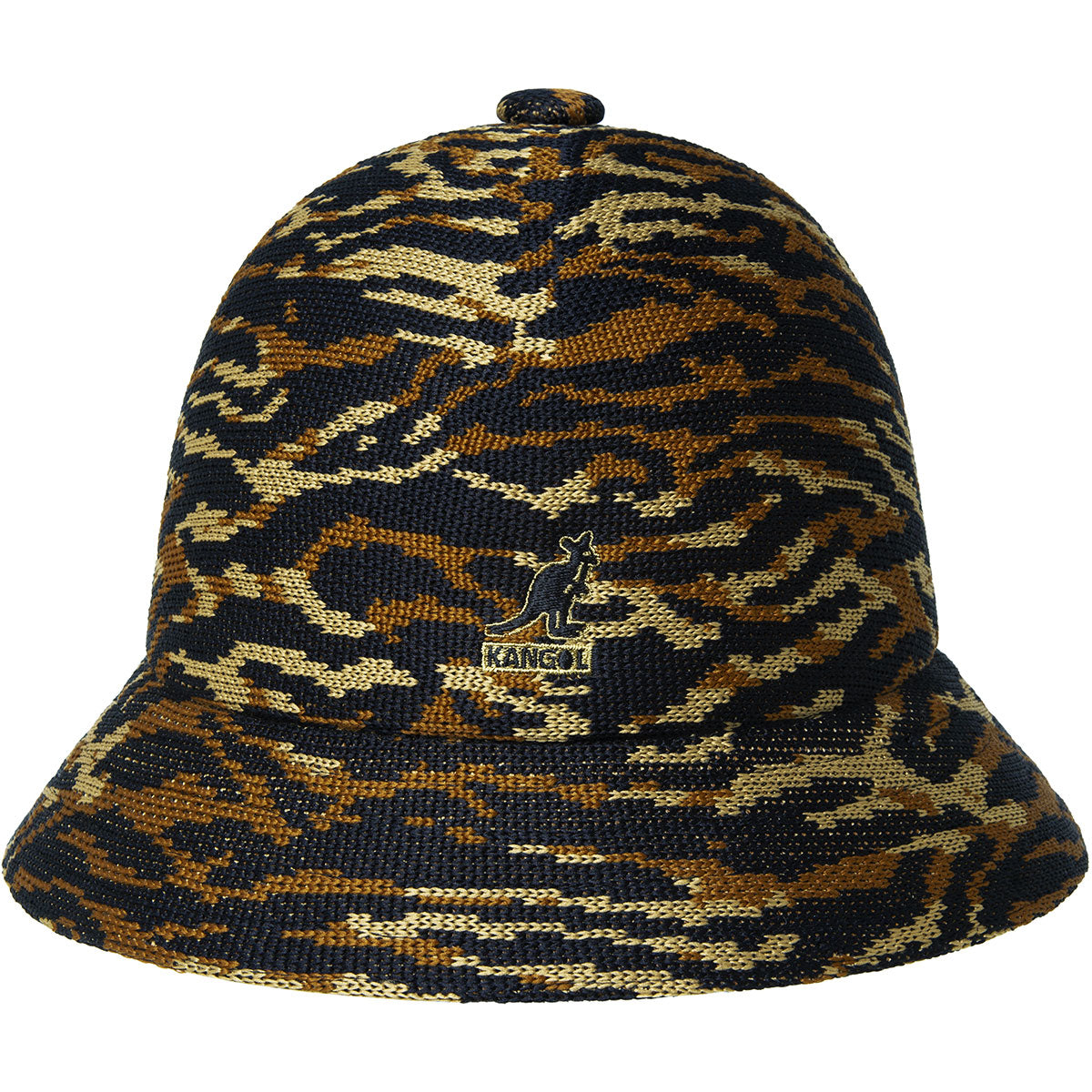 Hat with animal print and front logo