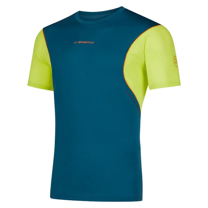 T-shirt Resolute verde fluo/blu