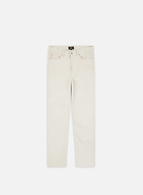 Jeans cinque tasche larghi beige