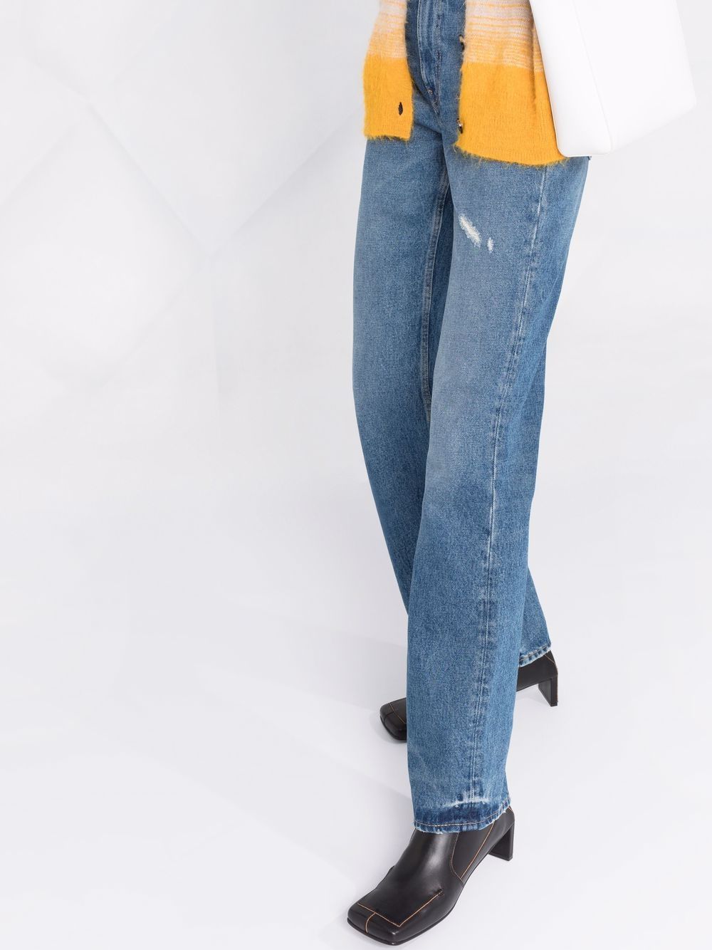 Faded blue organic cotton 1977 regular-fit jeans