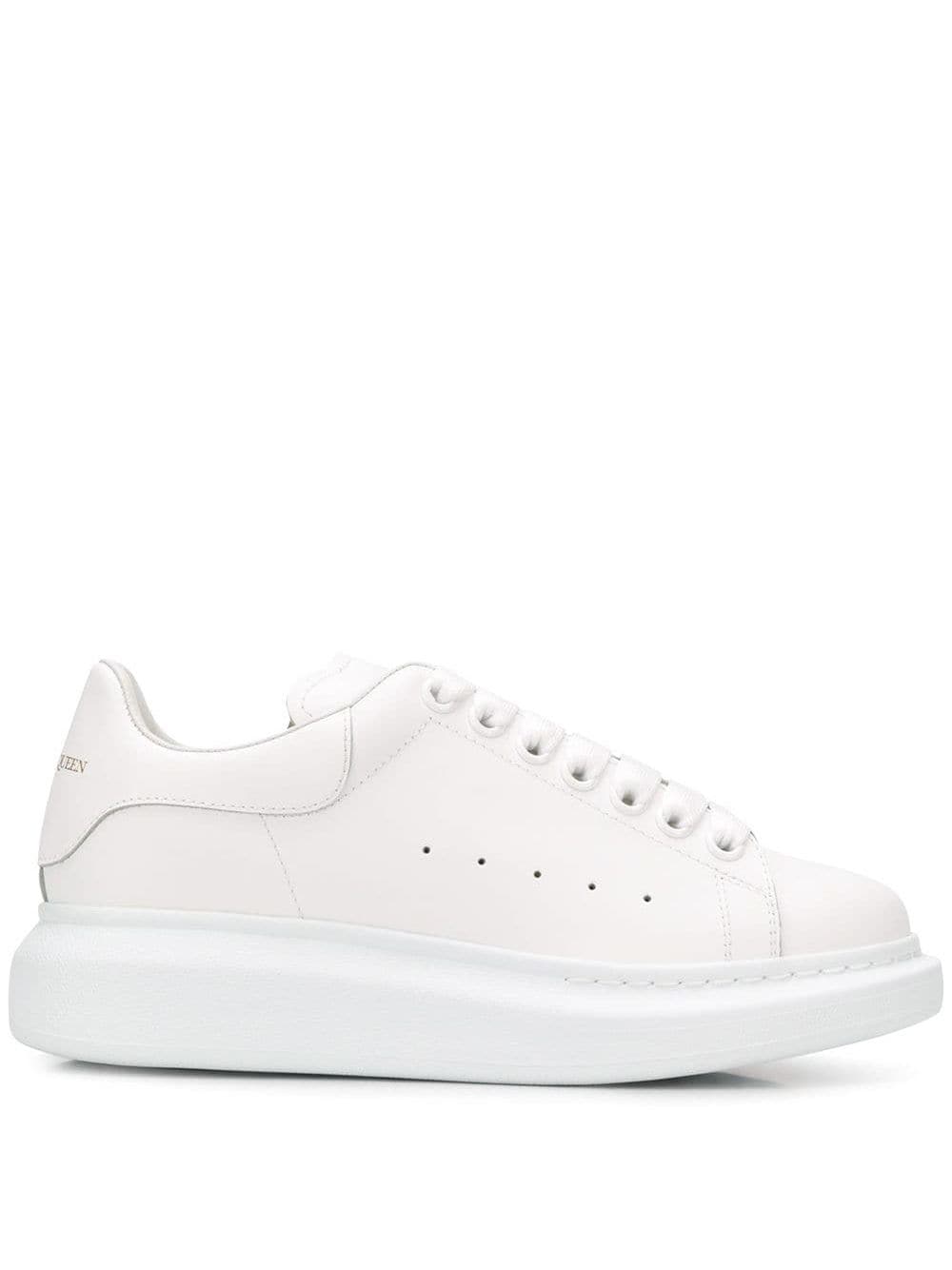 White calf leather Oversized low-top sneakers