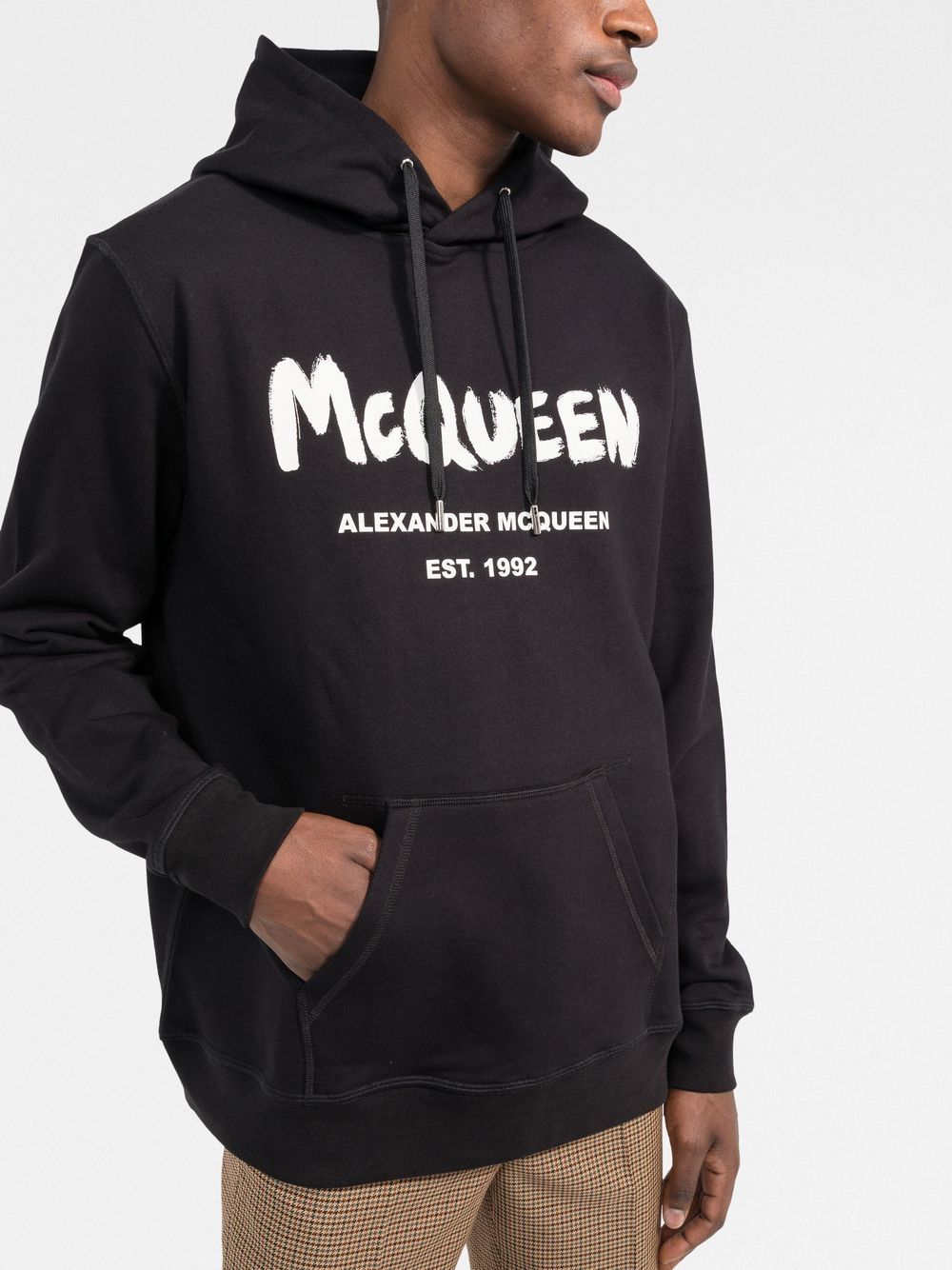 Felpa con cappuccio con logo McQueen Graffiti