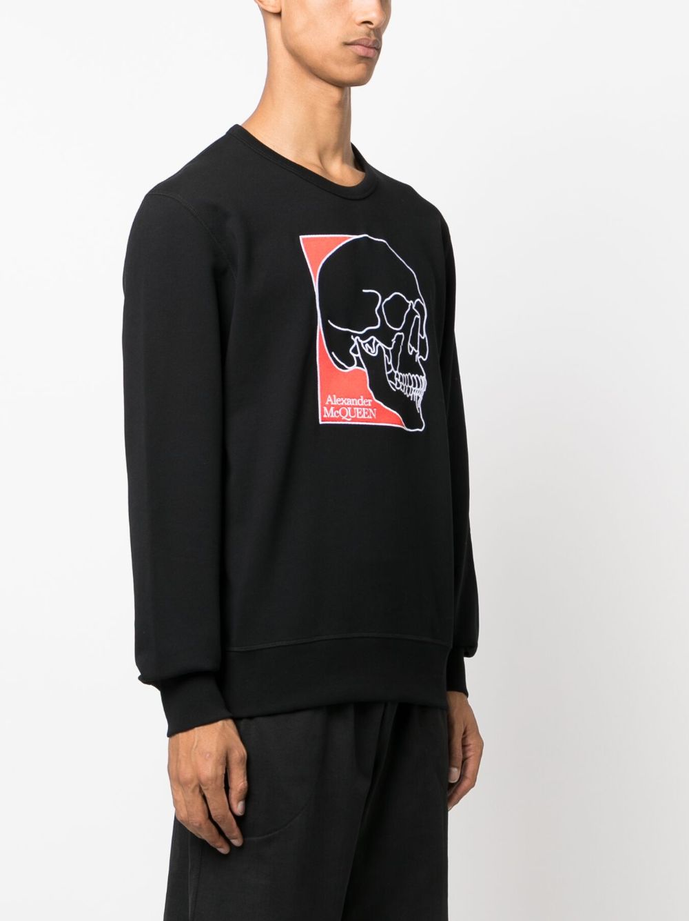 Skull-print cotton sweatshirt