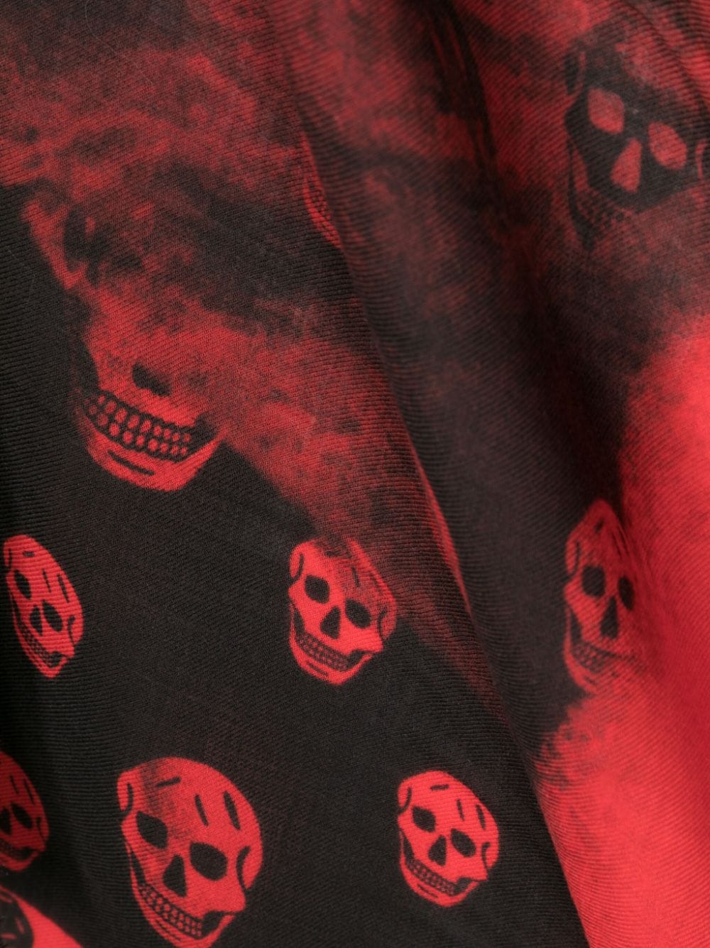 Orchid Classic Skull-print wool scarf