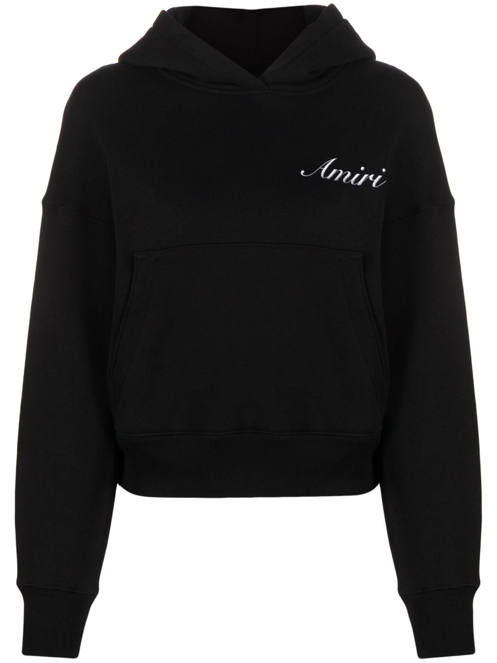 Logo-embroidered cotton hoodie