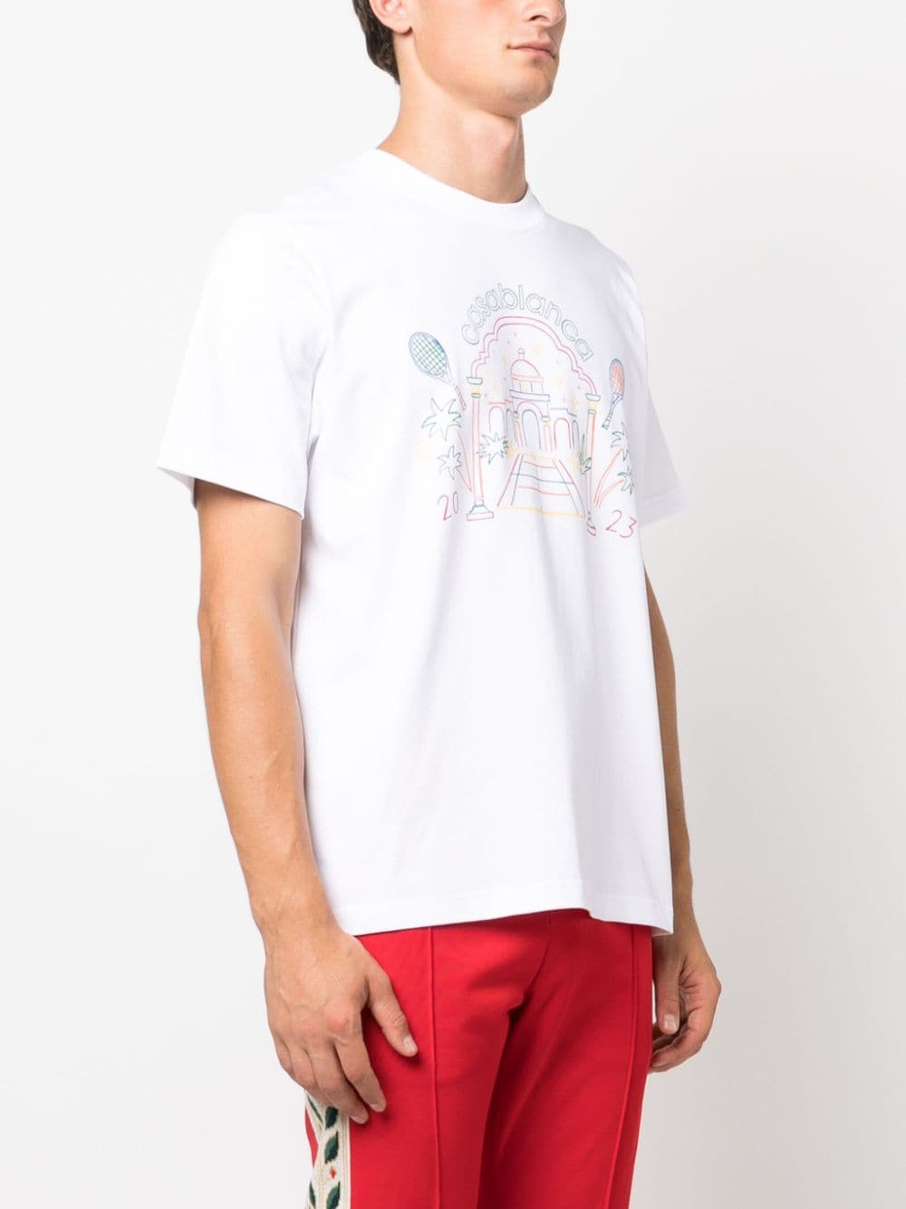 Rainbow Crayon organic-cotton T-shirt