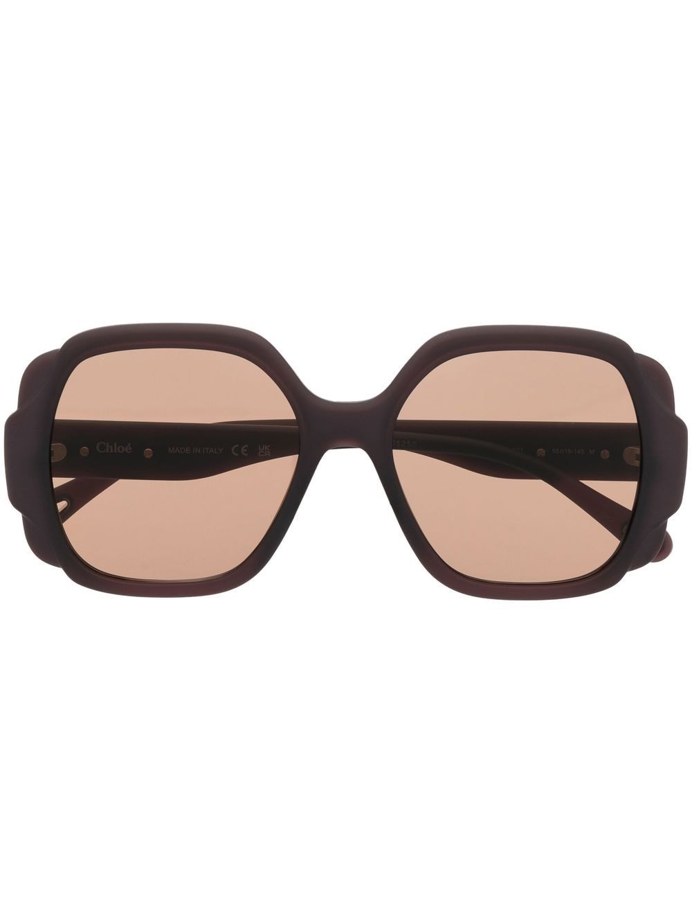 Suare-frame tinted sunglasses