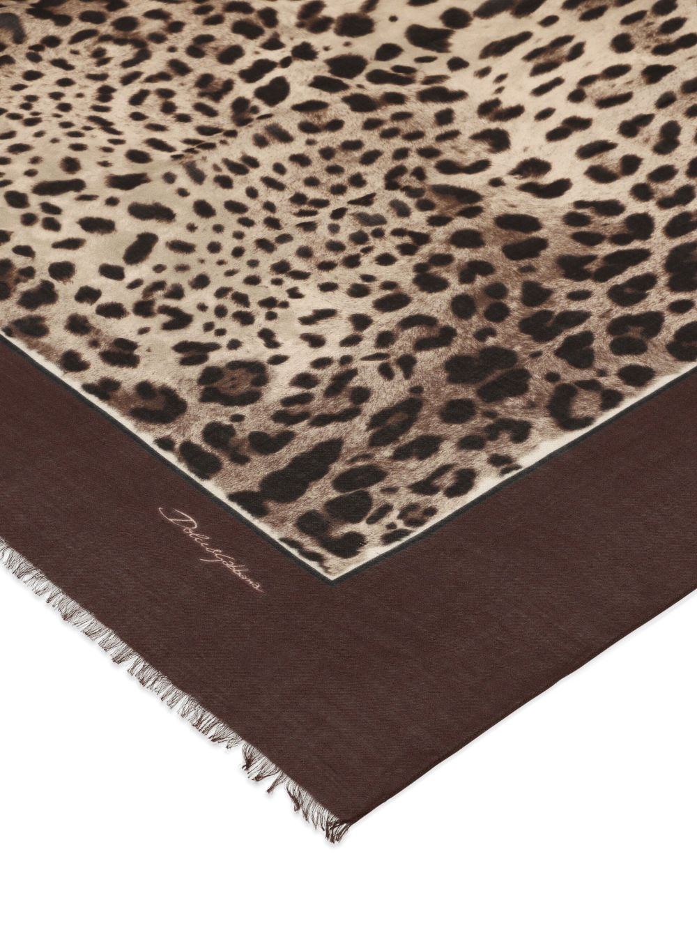 Leopard-print silk scarf