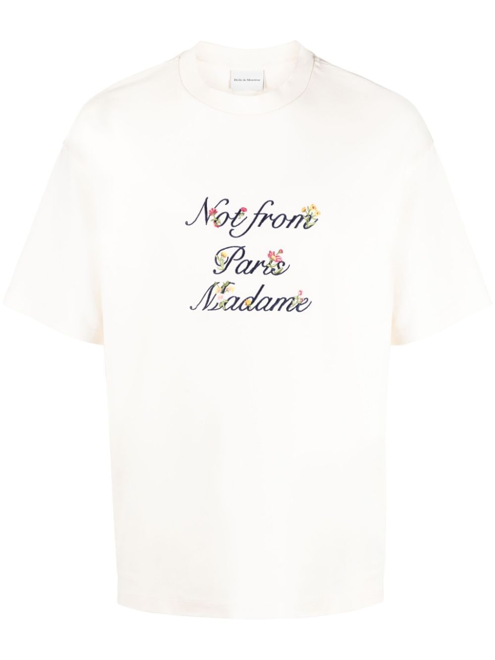 T-shirt in cotone con stampa testo
