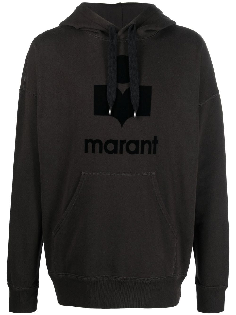 Black logo patch hoodie