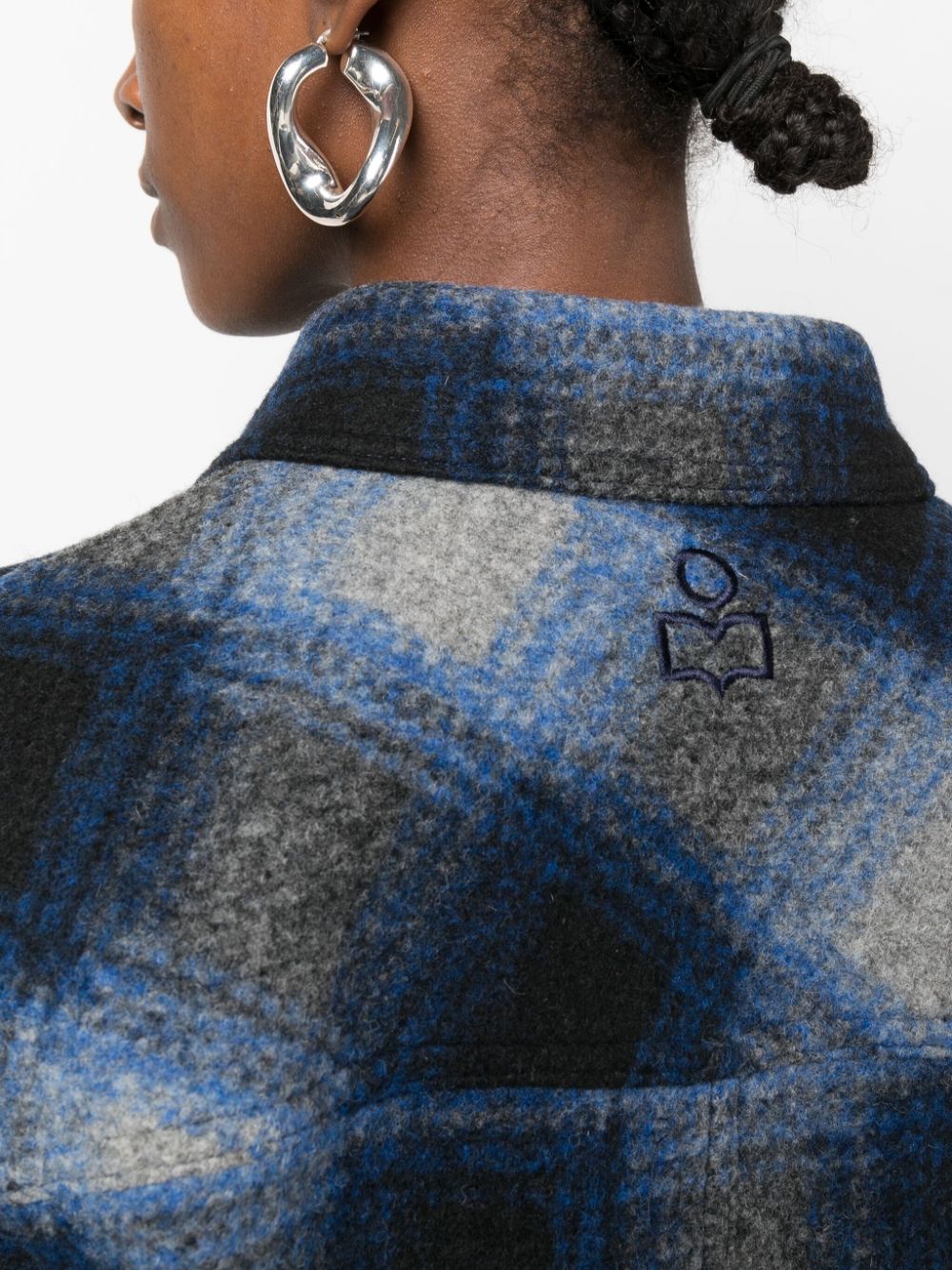 Plaid-check button-up flannel