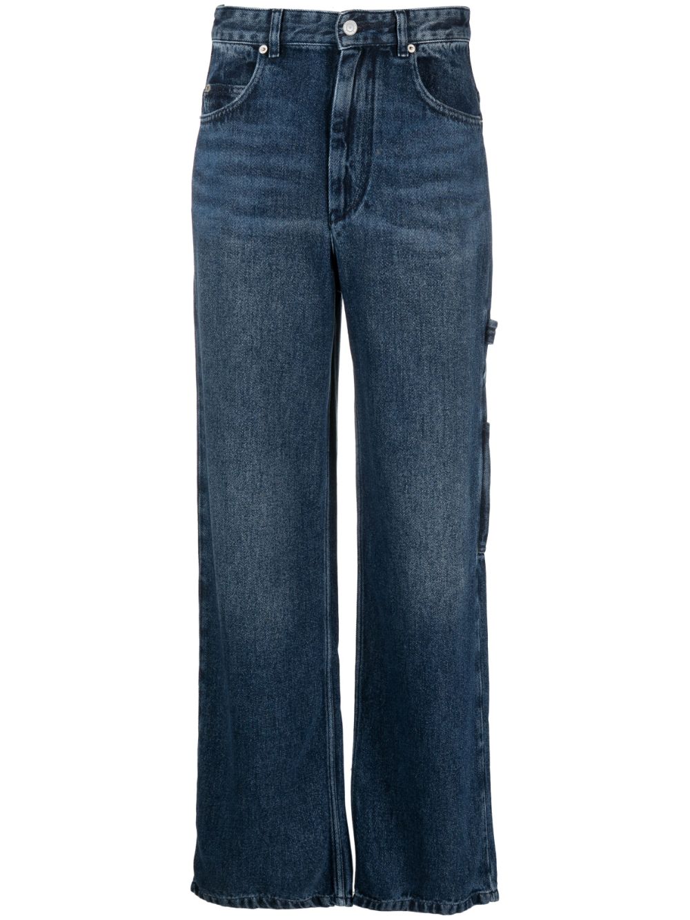 Straight-leg cotton jeans