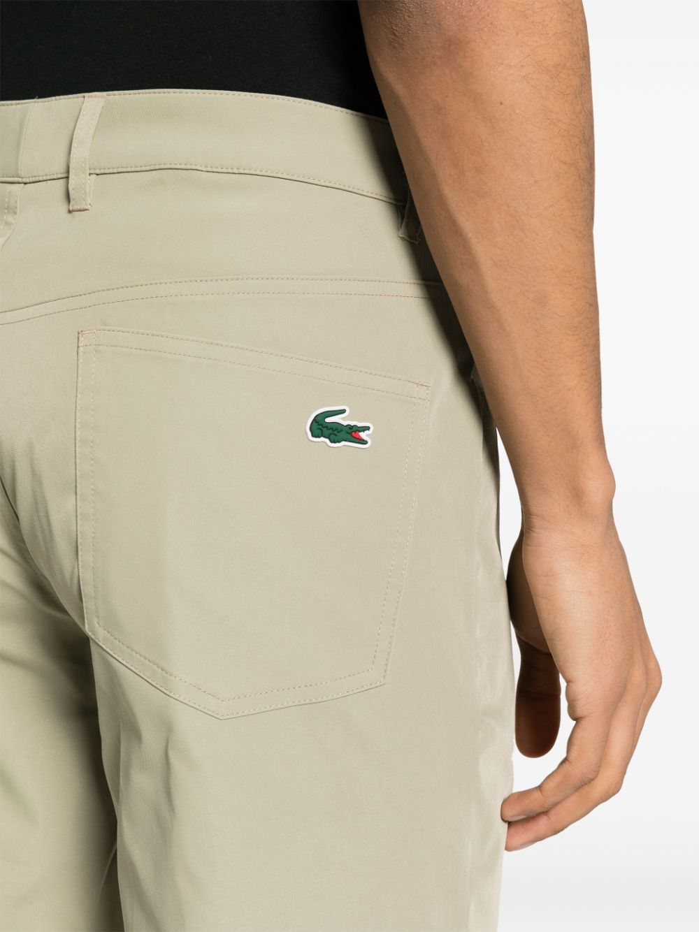 Logo-patch twill trousers<BR/><BR/>