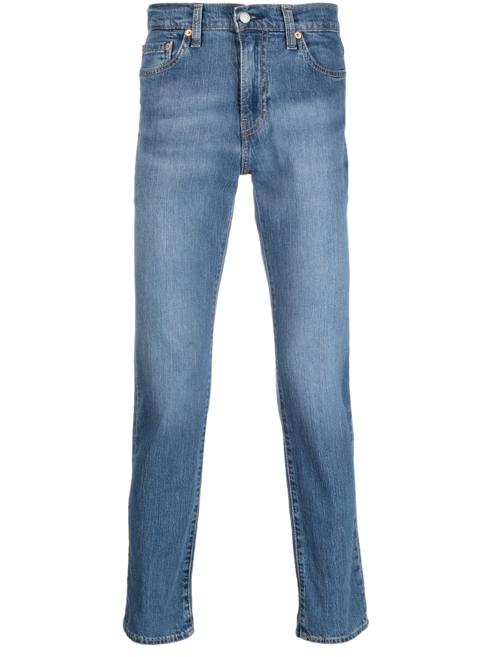 Blue slim-cut jeans