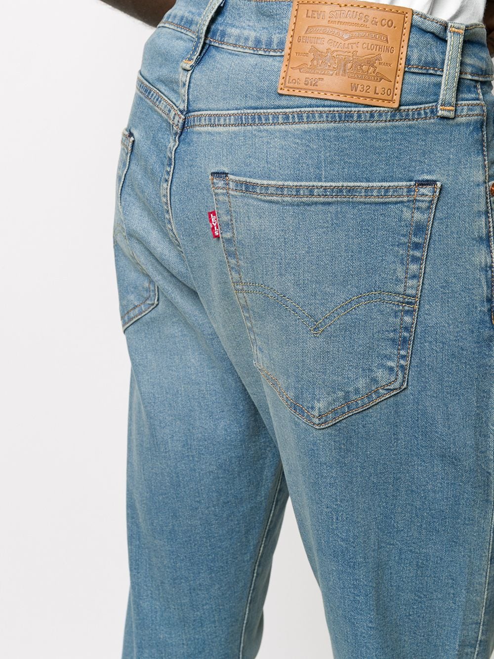 Light blue stretch cotton slim-fit jeans