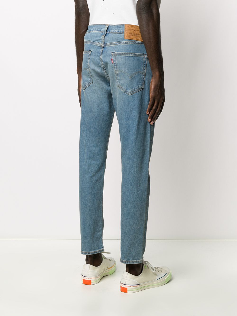 Jeans slim fit in cotone stretch azzurro