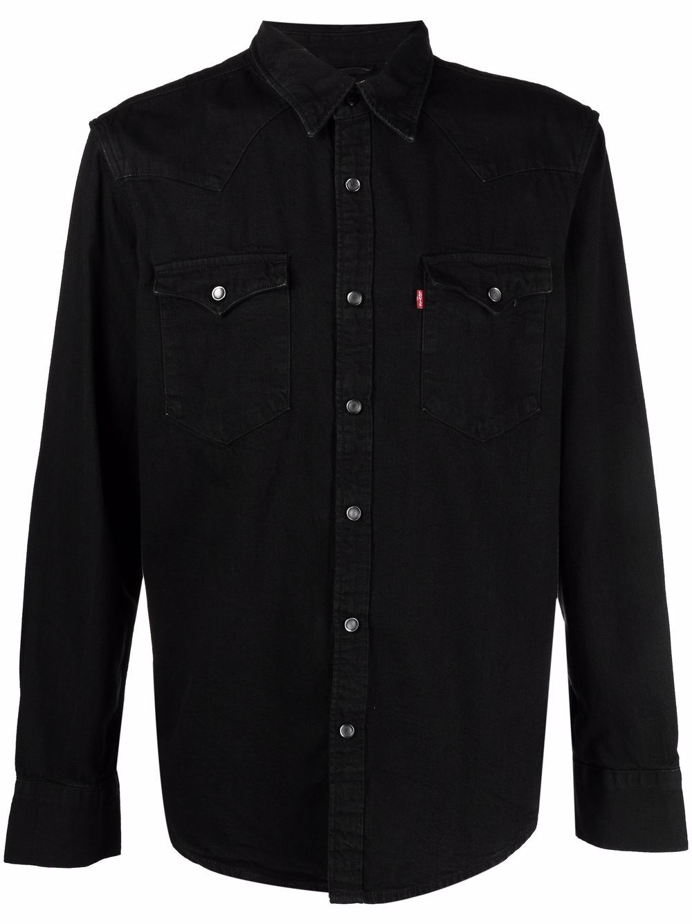 Black cotton Barstow Western denim shirt