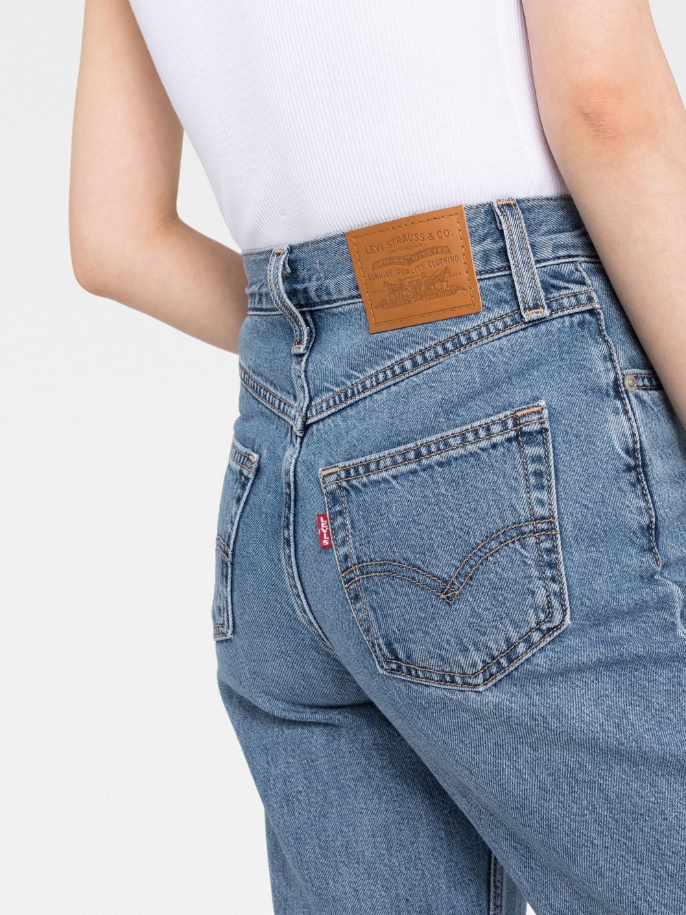 logo-patch denim jeans