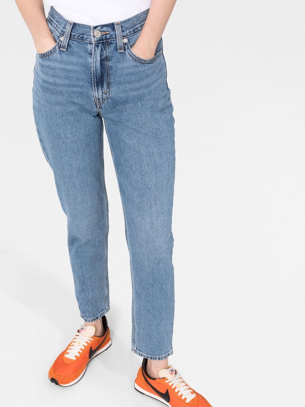 logo-patch denim jeans