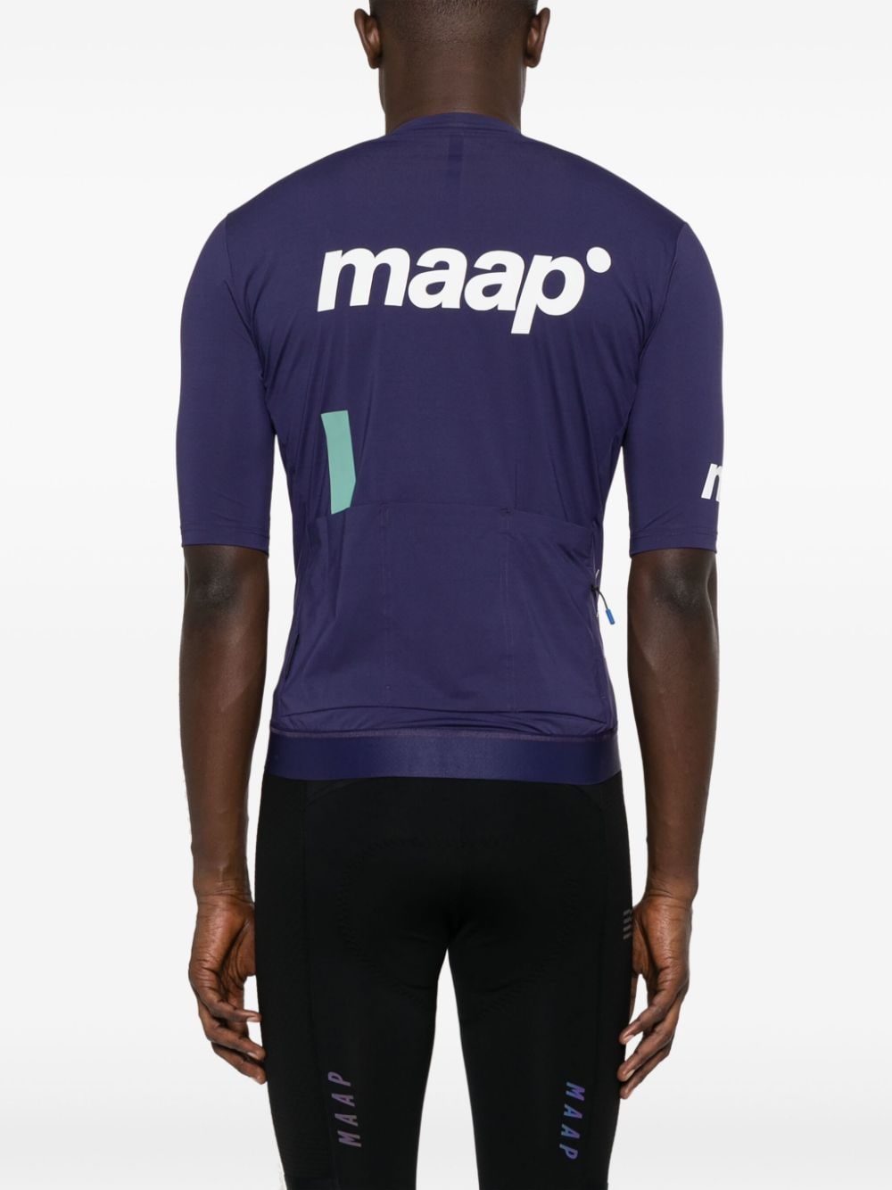 Dark purple front logo cyclyng shirt