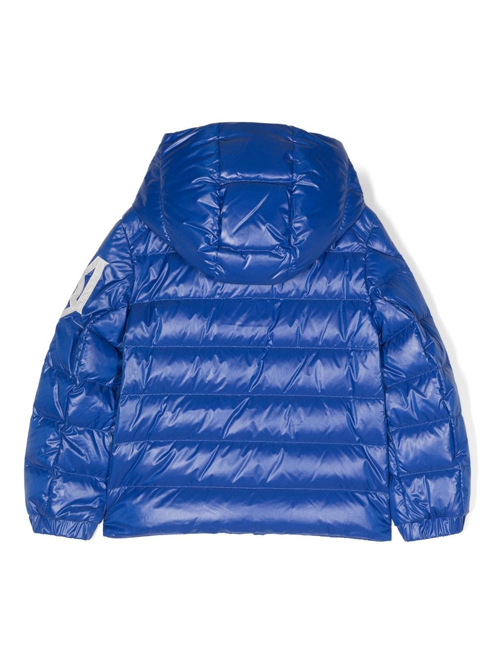 Logo-patch hooded padded jacket
