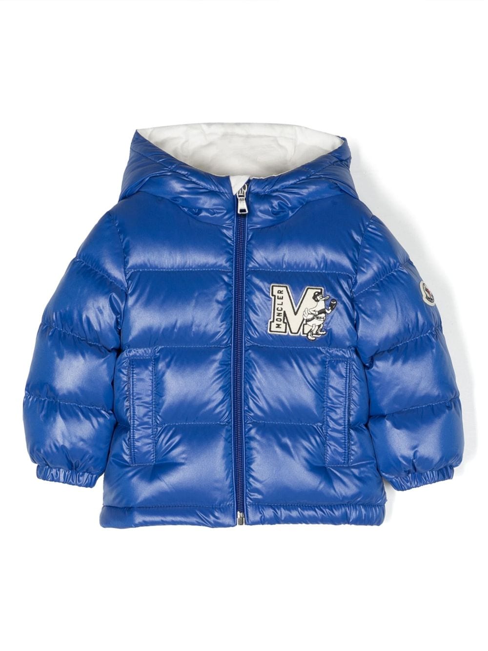 Arslan blue padded hooded jacket