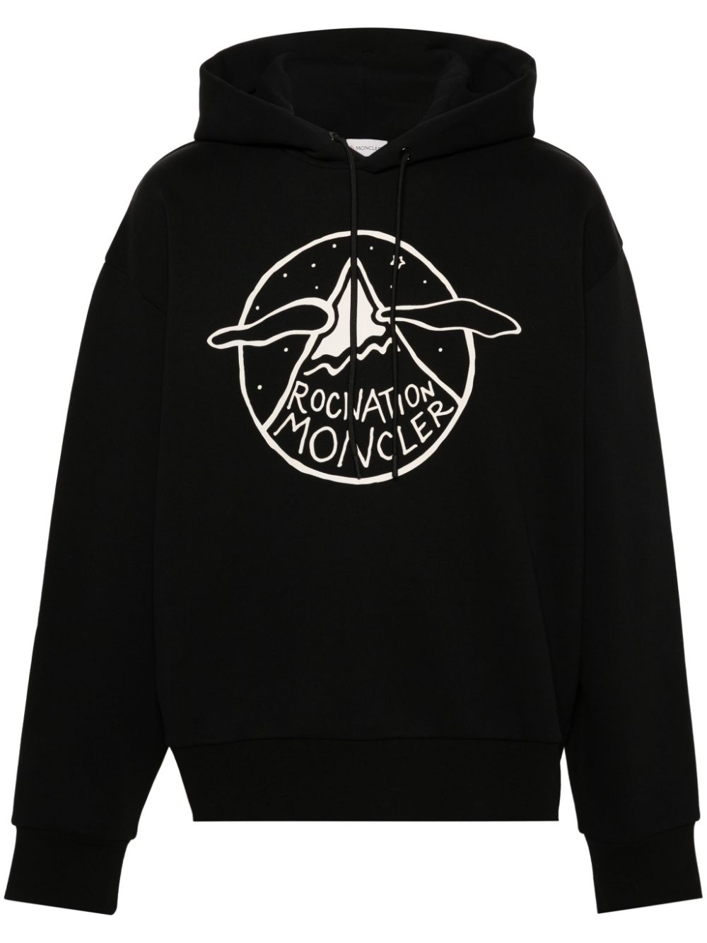 Front logo cotton hoodie <BR/>