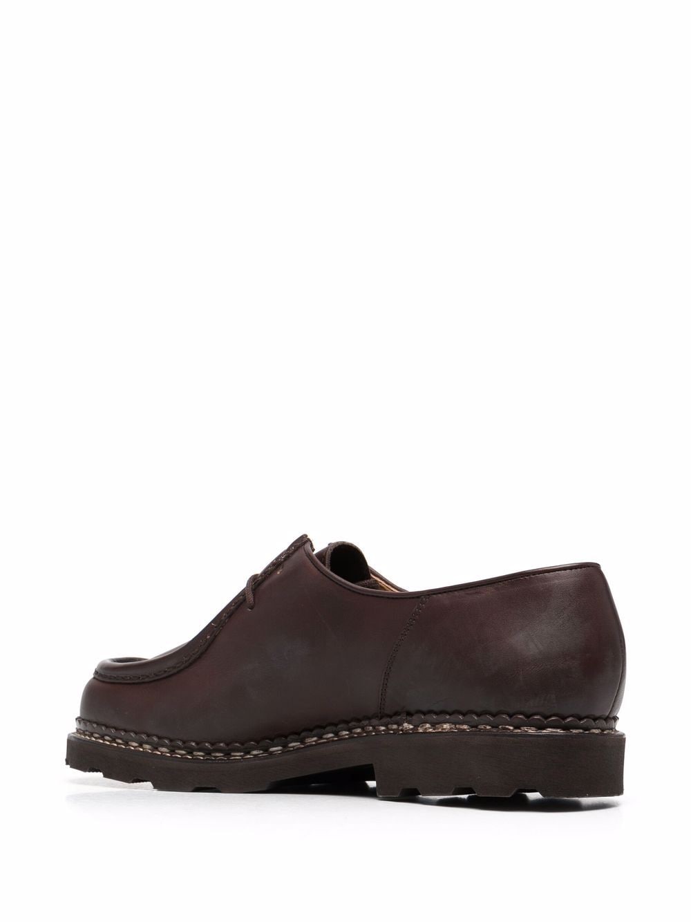 Cafe brown leather Michael leather lace-up shoes