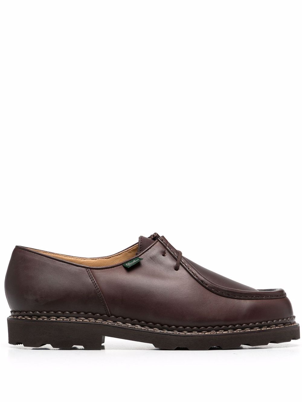 Cafe brown leather Michael leather lace-up shoes