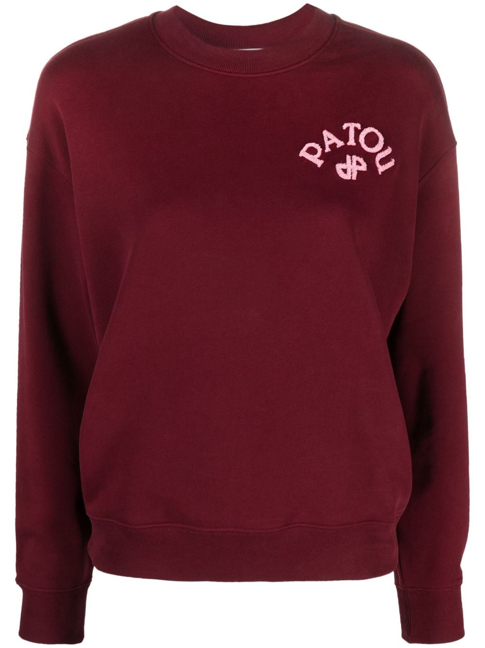 Flocked-logo organic cotton sweatshirt