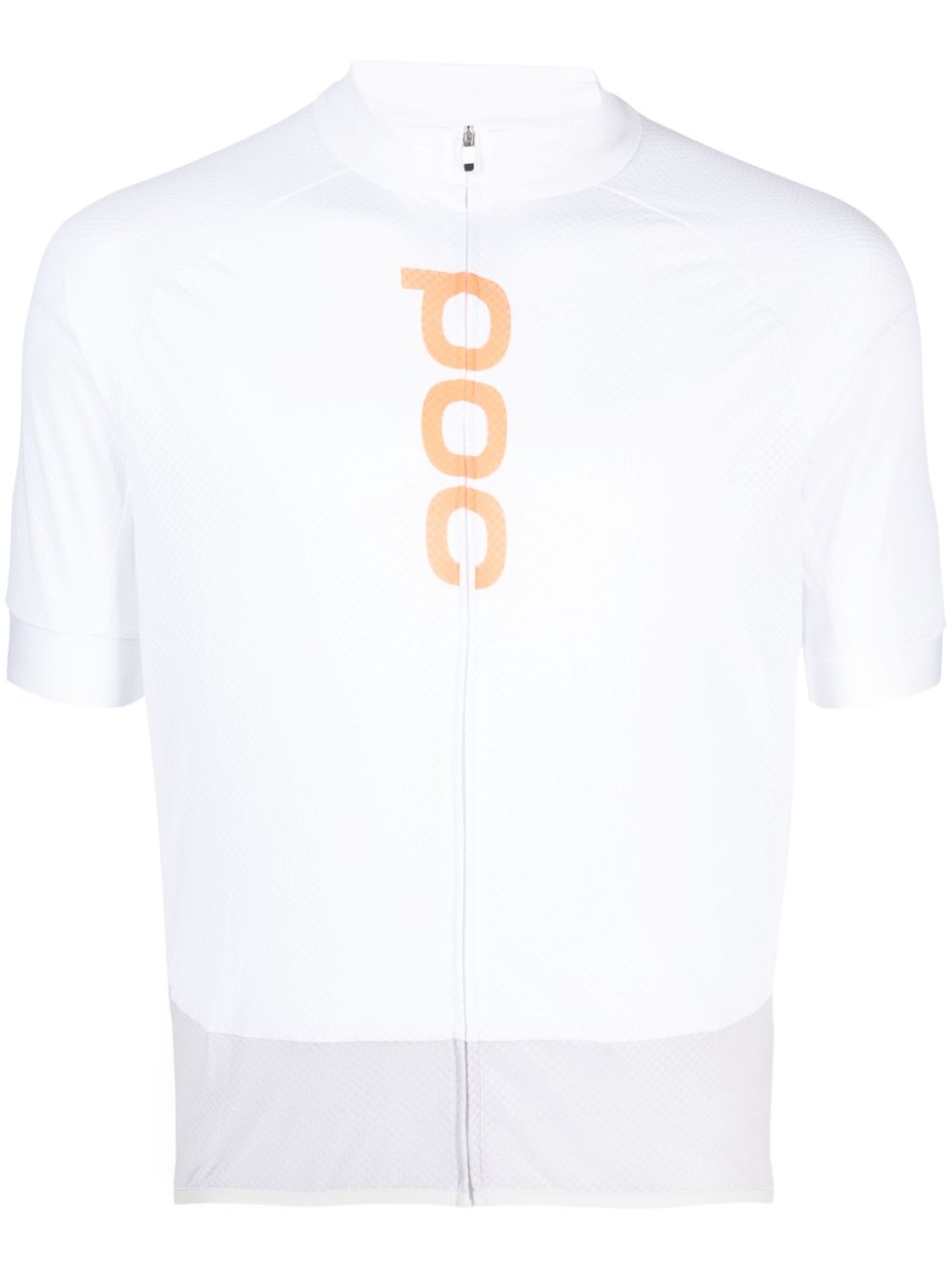 Logo-print zipped cycling top