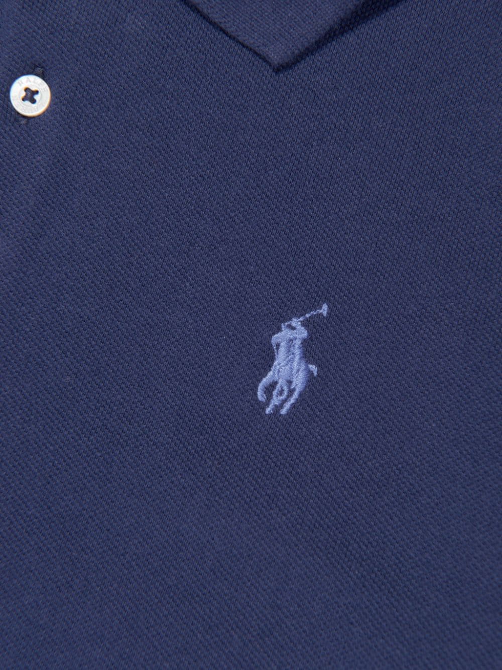 Logo-embroidered cotton polo dress