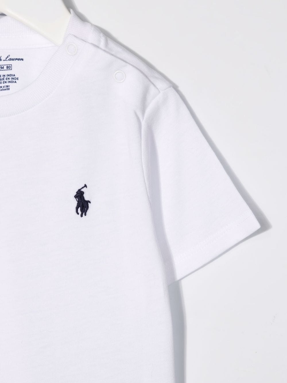 T-shirt in cotone con logo Polo Pony in cotone bianco